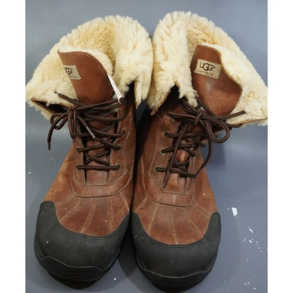 UGG Australia Butte Men's Leather Shearling Winter Snow Boots S/N 5521 Size 15 M
